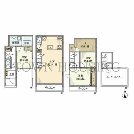 仲池上１丁目戸建の物件間取画像